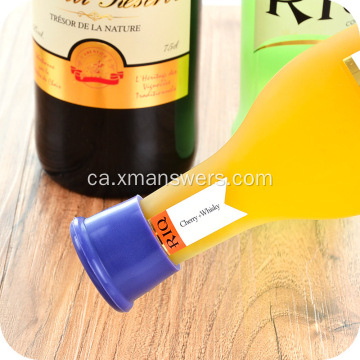 Taps d&#39;ampolles Tap de vi negre de silicona divertit reutilitzable